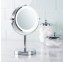 Dvipusis metalinis kosmetinis veidrodis su LED apšvietimu ir stovu Dynamax