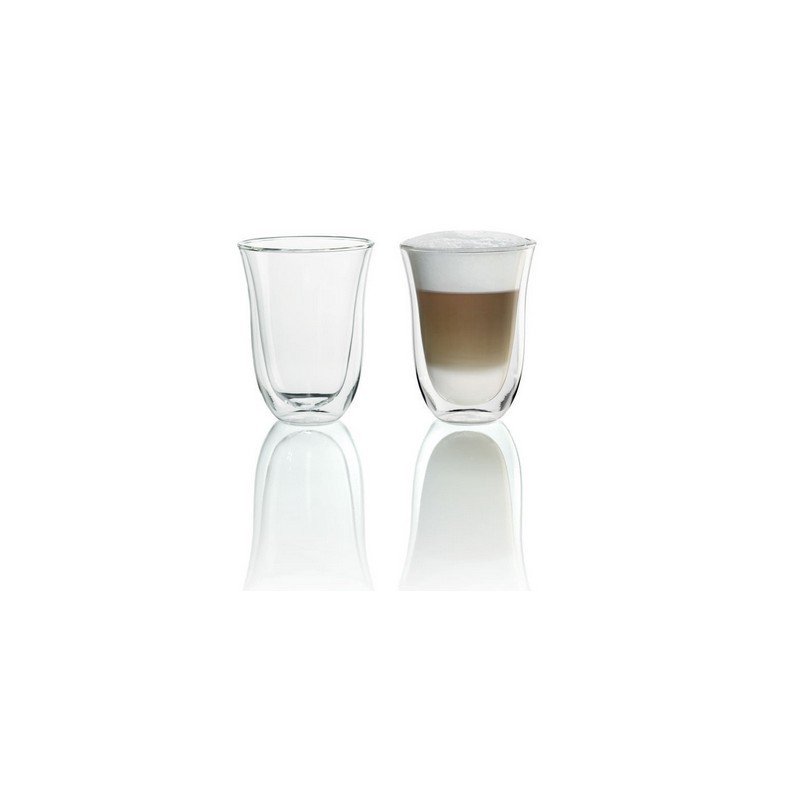 2vnt Delonghi Latte-Macchiato dvigubo stiklo puodeliai stikinės 220ml