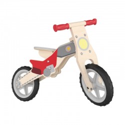 Medinis balansinis dviratukas - balansinis dviratis vaikams raudonas