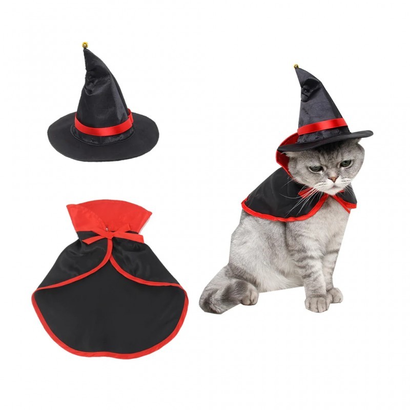 Šventinis kačių rūbas - helovyno ir švenčių kostiumas katėms