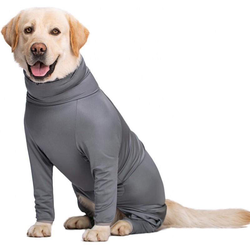 XL Onesie šunims sveikstantiems, šunų kombinezonas po operacijos, apsauga nuo žaizdų laižymo šunims pilkas