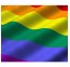 Vaivorykštės Pride vėliava 90x150cm su stiebo mova - LGBT gėjų lesbiečių vėliavos