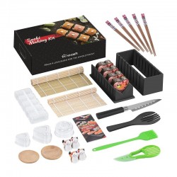 24 dalių sushi gamybos rinkinys su peiliu