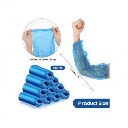 100vnt PE antrankovių - mėlyni maišeliai ant rankovių apsaugai ir higienai 40x20cm